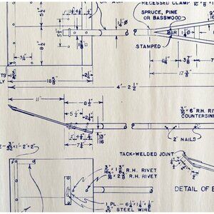 1953 Railroad Bangor Aroostook Snow Plow Shovel Blueprint M5 Trains DWDD12